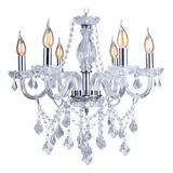 Lustre Cristal Clássico Maria Tereza France 6 Braços E14 110v 220v
