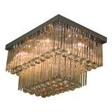 Lustre Cristal Retangular Led