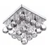 Lustre De Cristal Legitimo Classic Square 20x20 Belíssimo! Estrutura Prateado 110v/220v (bivolt)