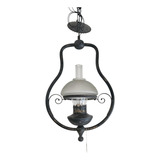 Lustre De Ferro Lampião Com Manga