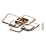Lustre De Led Luminária Moderna 6 Quadrados 70w Bivolt 110v 220v Teto Cor Da Luz Branco Frio Neutro Quente 3000k Brinovar