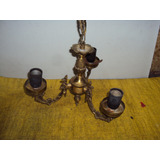 Lustre De Teto c 3 Braço Antigo Bronze C canopla