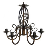 Lustre Decorativo Trançado Em Ferro Moderno Sala De Jantar