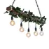 Lustre Grande Pendente Rústico Caibro Com Folhagem 5 Bocais