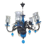 Lustre Imponente Azul Vidro