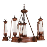 Lustre Lampiao Vintage Madelustre Madeira Maciça Luxuoso