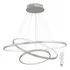 Lustre Led Moderno Pendente Anéis 3 Arcos Aro Revomax Cor Prata Com Controle