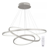Lustre Led Moderno Prata