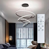 Lustre Led Pendente Moderno Luminária Teto 110 220v 3 Cor Estrutura Preto 110v 220v