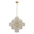 Lustre Mobile Cromado Com Cristais Transparentes