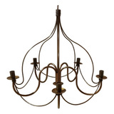 Lustre Moderno De Ferro Artesanal Envelhecido Sala Grande