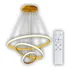 Lustre Moderno Pendente Anéis 3 Arcos Dourado Bivolt 110/220
