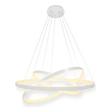Lustre Pendente 5 Cores Led Moderno 3 Arcos Anéis 89w 60cm Cor Branco 110v 220v