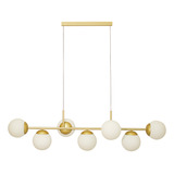 Lustre Pendente 7 Globos Jabuticaba E27 Globo 15 Cm Dourado
