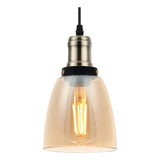 Lustre Pendente Blumenau Vintage Dome Âmbar Bivolt E27
