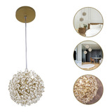 Lustre Pendente Bola Dourado