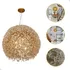 Lustre Pendente Castanhas De Cristal Dente De Leão 40cm Bola