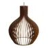 Lustre Pendente De Madeira - Estilo Rústico E Moderno Estrutura Marrom 127/220v