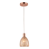 Lustre pendente Em Vidro Mooca Cobre rose Gold Startec