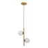 Lustre Pendente Globo 15 Jabuticaba Polônia Dourado Fosco Bq
