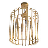 Lustre Pendente I Pilar De Gaiola 4 Lampadas