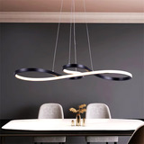 Lustre Pendente Led Design Moderno Luxo Bivolt Cor Preto