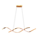 Lustre Pendente Led Espiral Gold Luminária Moderna Mesa 110v 220v