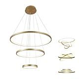 Lustre Pendente Lumier Floripa Sala De Jantar Luxo Moderno 20 40 60CM 80w Luminária Bivolt Dourado 