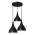 Lustre Pendente Luminária Gota Tripla, Quarto, Sala, Cozinha Estrutura Preto/branco 110v/220v