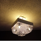 Lustre Pendente Luz Indireta E Direta 30x30 Cod 319 Acrilico
