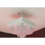 Lustre Pendente Luz Indireta E Direta 30x30 Cod 524 Acrilico
