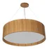 Lustre Pendente Madeira 50cm   Freijó   5 Leds