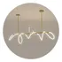 Lustre Pendente Mangueira Longa 360 Graus Moderno Dourado