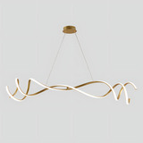 Lustre Pendente Moderno 120cm 40w Led Integrado Dourado 110v 220v