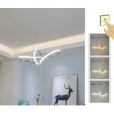 Lustre Pendente Moderno Infinito Prata Cromado 50w Cabo 2m Luz 3 1 Green Age