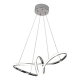 Lustre Pendente Moderno Prata Infinito Led 3 Em 1