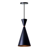 Lustre Pendente Moscou Para Mesa Balcão Gourmet Full Cor Preto Com Cobre Bivolt