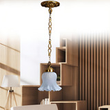 Lustre Pendente Tulipa Caracol Design Mrderno Bivolt 1 Lamp Estrutura Bronze Antigo 110v 220v bivolt 