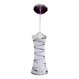 Lustre Pendente Vidro Tubo Fosco Jateado Espiral