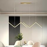 Lustre Perfil De Led Pendente Wave 2 Em 1 Edição Luxo Gold