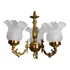 Lustre Sala Jantar Quarto Pendente Triplo Dourado Vintage 