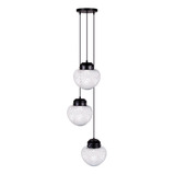 Lustre Vintage Triplo Novo Retro Globo Vidro Coração 15x20