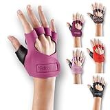Luva Academia Musculação Treino Feminina Masculina Neoprene Proteção Fitness Crossfit Par Hidrolight Tamanhos Halteres Polegar Munhequeira Reforçada Protetor Ortopédico JCanova Store  Rosa Pink  M 