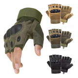 Luva Airsoft Tática Meio Dedo Paintball Militar Esporte Ação