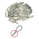 Luva Anilha Inox 3 2 Mm Encastoar Cabo De Aço Pesca 100 Pçs