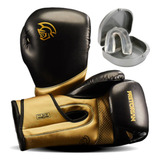 Luva Boxe Muay Thai Pretorian Elite Dourada Bolsa
