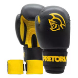 Luva Boxe Preto Amarelo