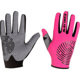 Luva Ciclismo Hupi Dedo Longo Biometria Full Rosa Bike