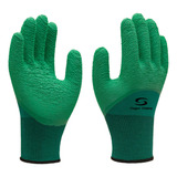 Luva Coleta Verde Látex Corrugado Super Safety Kit 12 Pares