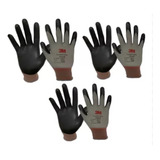 Luva Comfort Grip Gloves 3m 3 Par Borracha De Nitrilo Tam M